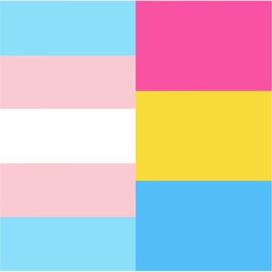 Transgender-Pansexual-Dual-Prix-Flag-Notebook Aufkleber (Vorderseite)