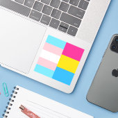 Transgender-Pansexual-Dual-Prix-Flag-Notebook Aufkleber (Laptop mit iPhone)