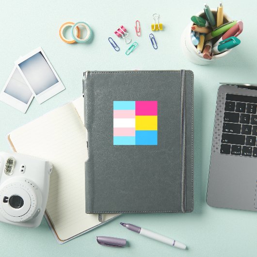 Transgender-Pansexual-Dual-Prix-Flag-Notebook Aufkleber (iPad Hülle)