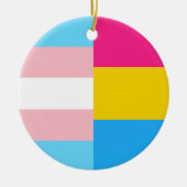 Transgender Pansexual Dual Prix Flag Weihnachten Keramik Ornament (Vorne)