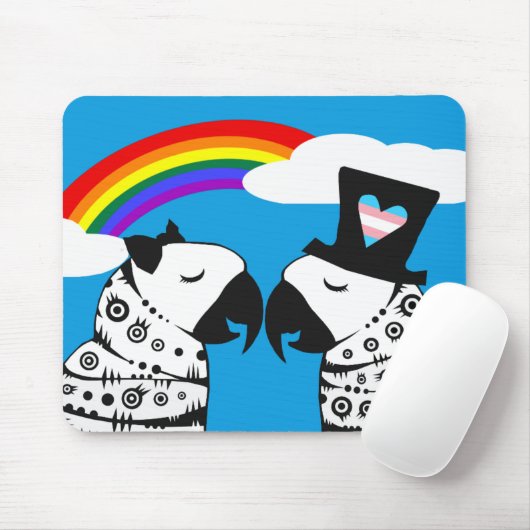 Transgender Parrot Boy mit Freundin Mousepad (Mit Mouse)