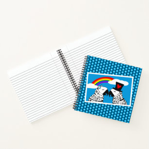 Transgender Parrot Girl mit Boyfriend Notizblock