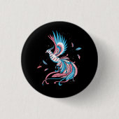Transgender Phoenix Reborn Transsexual Flag LGBT T Button (Vorderseite)