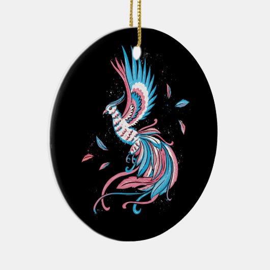 Transgender Phoenix Reborn Transsexual Flag LGBT T Keramik Ornament (Rechts)