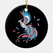 Transgender Phoenix Reborn Transsexual Flag LGBT T Keramik Ornament (Vorne)