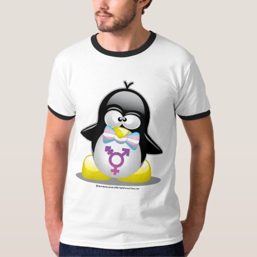 Transgender-Pinguin T-Shirt (Vorderseite)