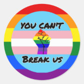 Transgender-Power Runder Aufkleber (Vorderseite)