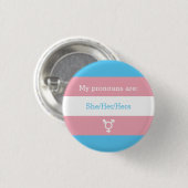 Transgender Preferred Gender Pronouns Button (Vorne & Hinten)