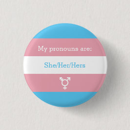 Transgender Preferred Gender Pronouns Button