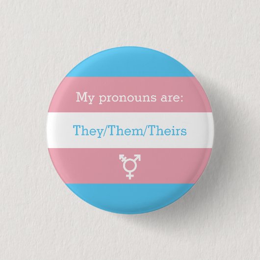 Transgender Preferred Gender Pronouns | Sie Button (Vorderseite)