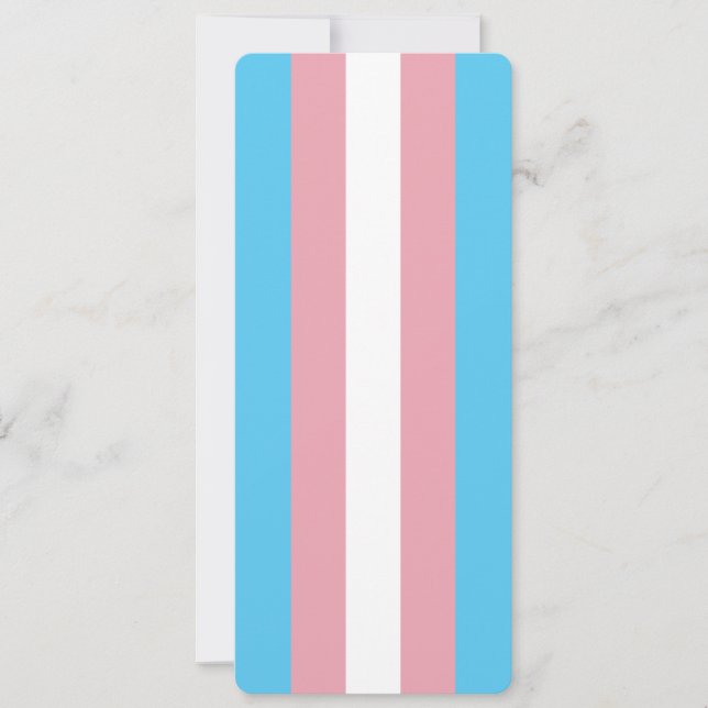 Transgender-Pricing-Flag Rosa blaues Lesezeichen (Vorderseite)