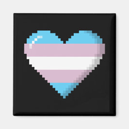 Transgender Pride 8-Bit Pixel Herz Magnet