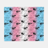 Transgender Pride Black Cat - Mystische Hexe Fleecedecke (Vorderseite (Horizontal))