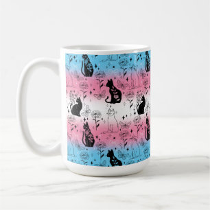 Transgender Pride Black Cat - Mystische Hexe Kaffeetasse