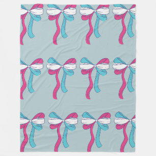 Transgender Pride Bows Fleecedecke