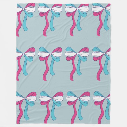 Transgender Pride Bows Fleecedecke (Vorderseite)