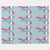 Transgender Pride Bows Fleecedecke (Vorderseite (Horizontal))