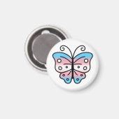 Transgender Pride Butterfly Magnet (Vorderseite/Rückseite)