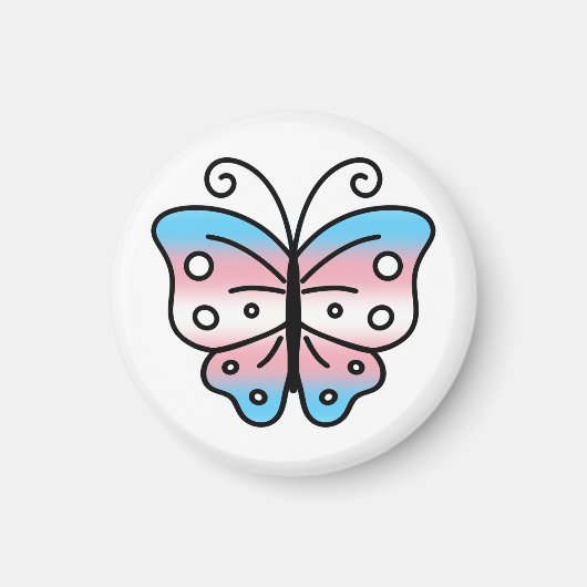 Transgender Pride Butterfly Magnet (Vorne)