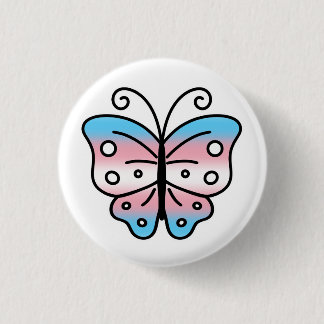 Transgender Pride Butterfly Pin Badge Button