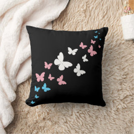 Transgender Pride Butterfly Trail Kissen