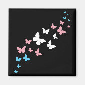 Transgender Pride Butterfly Trail Magnet (Vorne)