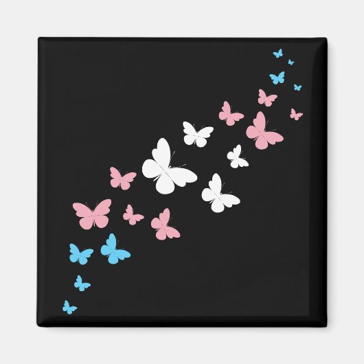 Transgender Pride Butterfly Trail Magnet (Vorne)