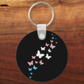 Transgender Pride Butterfly Trail Schlüsselanhänger (Rückseite)