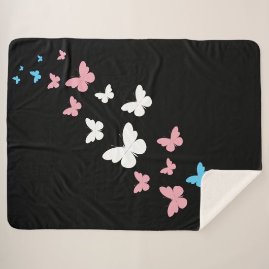Transgender Pride Butterfly Trail Sherpadecke (Vorderseite (Horizontal))