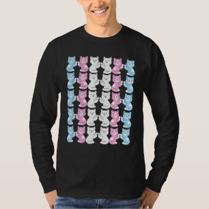 Transgender Pride Cat Flag Niedliche Katzen LGBt T T-Shirt