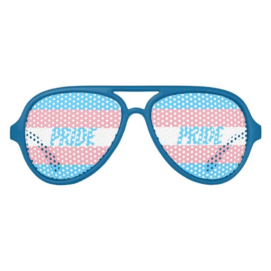 Transgender Pride Celebration Aviator-Sonnenbrille Partybrille (Vorderseite)