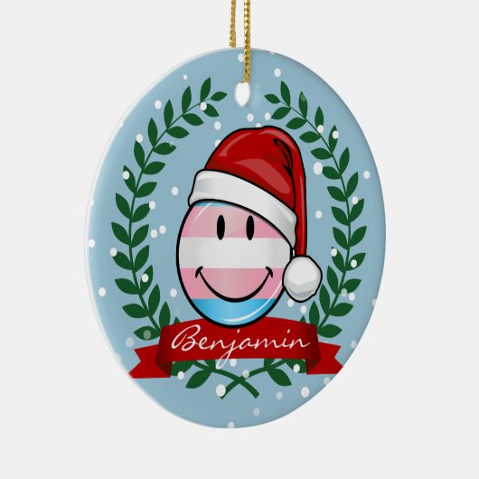 Transgender Pride Christmas Keramikornament (Rechts)