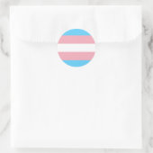 Transgender-Pride-Circle-Aufkleber Runder Aufkleber (Tasche)