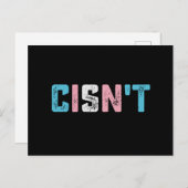 Transgender Pride Cis't LGBTQ Trans Flag Funny Postkarte (Vorne/Hinten)