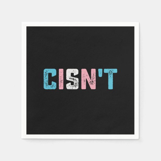 Transgender Pride Cis't LGBTQ Trans Flag Funny Serviette (Vorderseite)