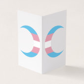 Transgender Pride Crescent Moons Greeting Card Visitenkarten (Vorderseite)