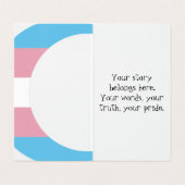 Transgender Pride Crescent Moons Greeting Card Visitenkarten (Innenseite Aufgefaltet)