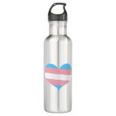Transgender Pride Edelstahlflasche (Vorderseite)