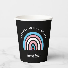 Transgender Pride feiert Diversity-Liebe-Quote Pappbecher