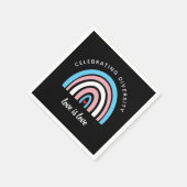 Transgender Pride feiert Diversity-Liebe-Quote Serviette (Ecke)