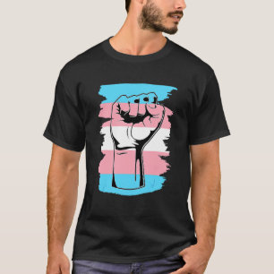 Transgender Pride fist transexual Flag Proud Train T-Shirt