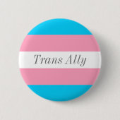 Transgender-Pride-Flag für alle bearbeitbaren Text Button (Vorderseite)