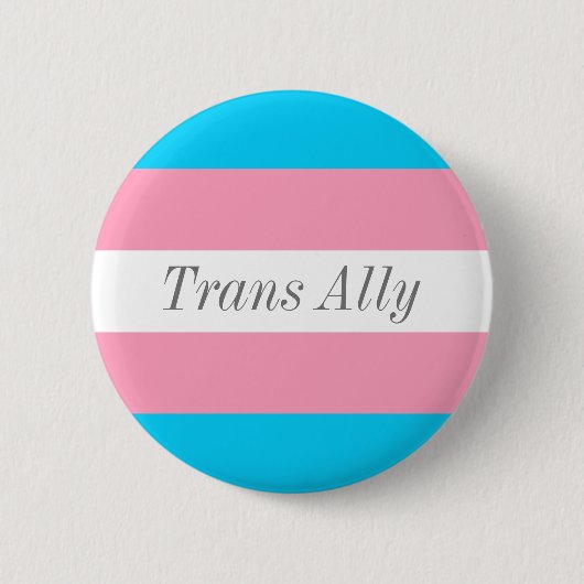 Transgender-Pride-Flag für alle bearbeitbaren Text Button (Vorderseite)