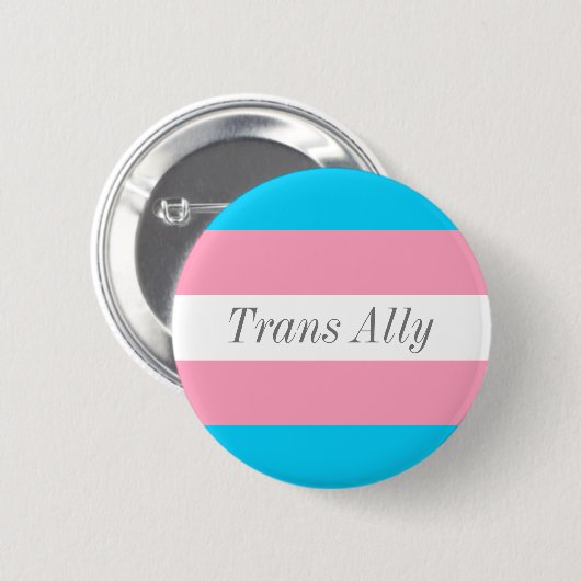 Transgender-Pride-Flag für alle bearbeitbaren Text Button (Vorne & Hinten)