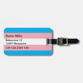 Transgender Pride Flag Gepäckanhänger (Vorderseite horizontal)