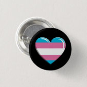 Transgender Pride Flag Herz geformt Button (Vorne & Hinten)