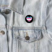 Transgender Pride Flag Herz geformt Button (Beispiel)