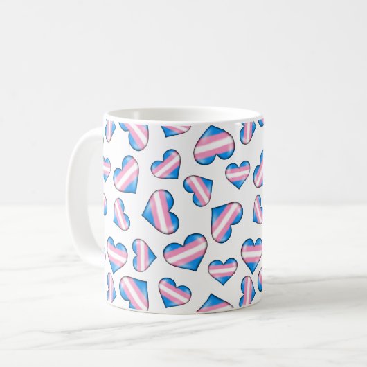 Transgender Pride Flag Hörer Kaffeepause Tasse (Vorderseite Links)