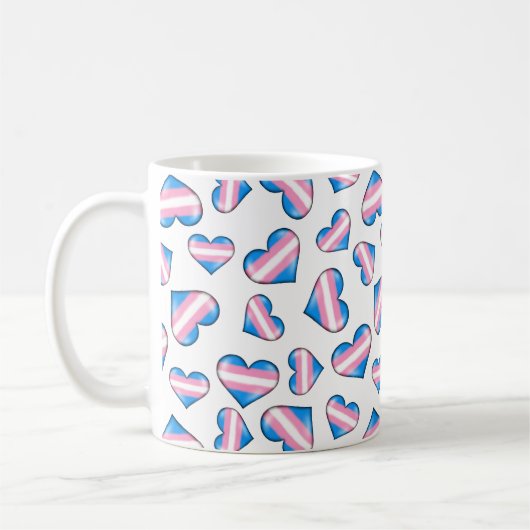 Transgender Pride Flag Hörer Kaffeepause Tasse (Links)