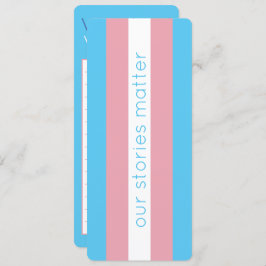 Transgender Pride Flag LGBTQ Typografie-Lesezeiche